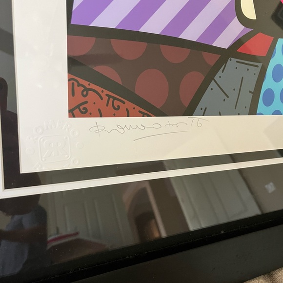 ROMERO BRITTO "The Dancers" - Hand Signed Autographed Giclee on Paper 532/730 - Picture 3 of 5